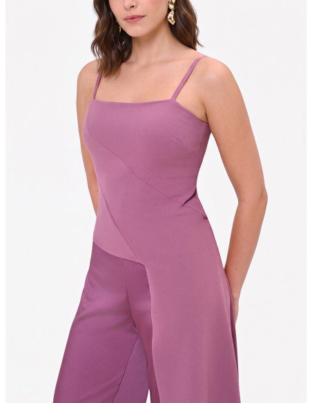 Crop top van scuba-crêpe met lange sleep Rinascimento