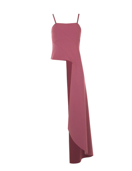 Crop top van scuba-crêpe met lange sleep Rinascimento