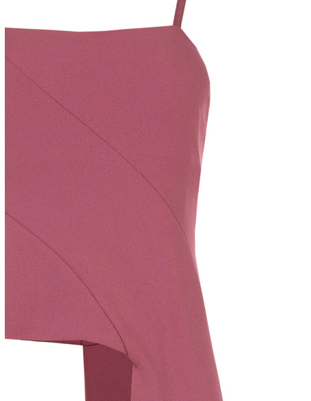 Crop top van scuba-crêpe met lange sleep Rinascimento
