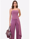 Crop top van scuba-crêpe met lange sleep Rinascimento