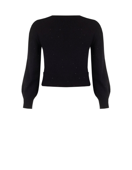 Curvytrui met gekruiste V-hals en micro-pailletten van Rinascimento Curvy