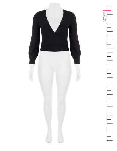 Curvytrui met gekruiste V-hals en micro-pailletten van Rinascimento Curvy