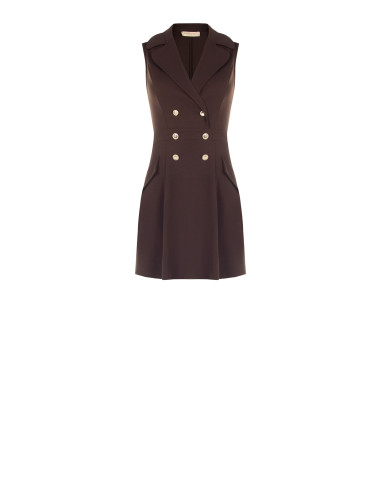 Korte jurk van Milano-tricot met double-breasted effect Rinascimento