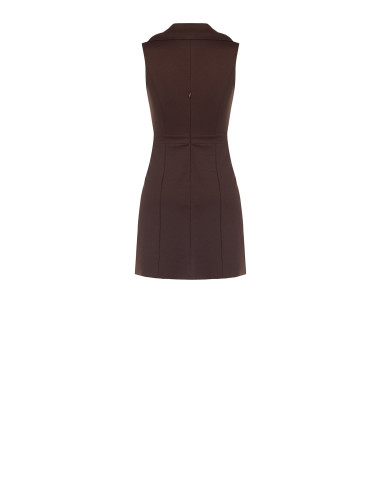 Korte jurk van Milano-tricot met double-breasted effect Rinascimento