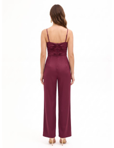 Jumpsuit van satijn met gerimpeld lijfje Rinascimento 2