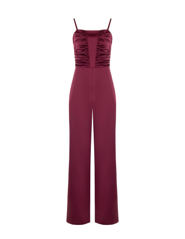 Jumpsuit van satijn met gerimpeld lijfje Rinascimento