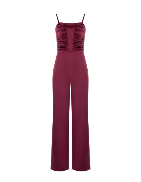 Jumpsuit van satijn met gerimpeld lijfje Rinascimento