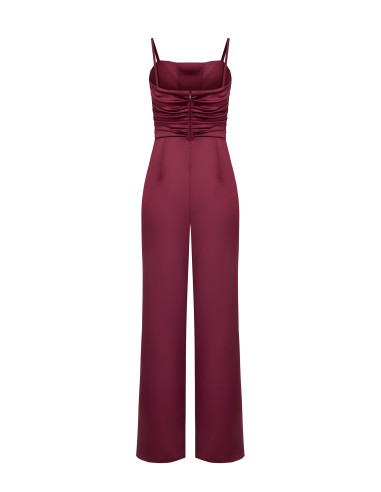 Jumpsuit van satijn met gerimpeld lijfje Rinascimento