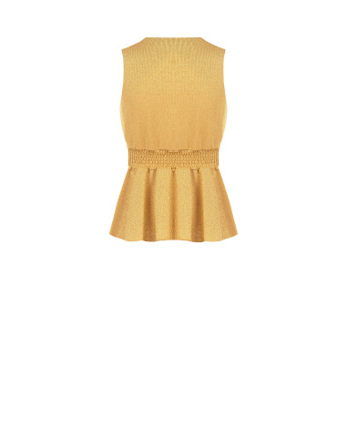 Peplumtop van lurex met glittereffect en V-hals Rinascimento