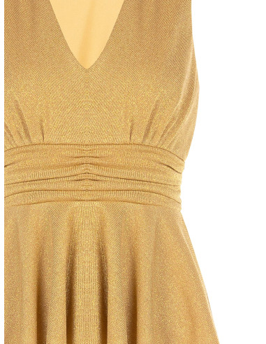 Peplumtop van lurex met glittereffect en V-hals Rinascimento