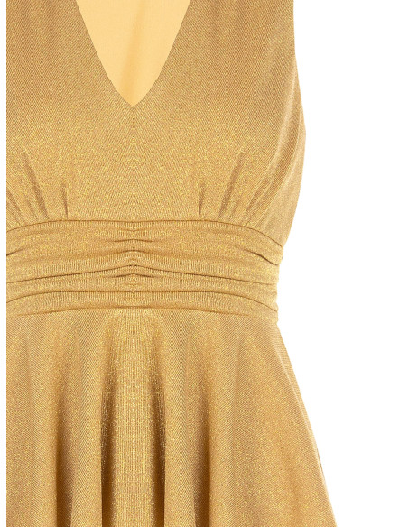 Peplumtop van lurex met glittereffect en V-hals Rinascimento