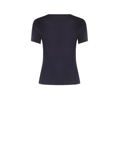 T-shirt regular fit van katoenmix met geborduurd logo Rinascimento