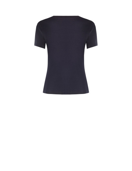 T-shirt regular fit van katoenmix met geborduurd logo Rinascimento