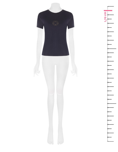 T-shirt regular fit van katoenmix met geborduurd logo Rinascimento