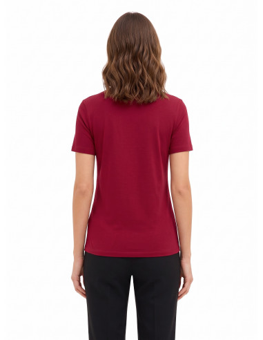 Regular T-shirt van katoen met reliëflogo Rinascimento