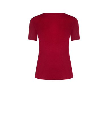 Regular T-shirt van katoen met reliëflogo Rinascimento