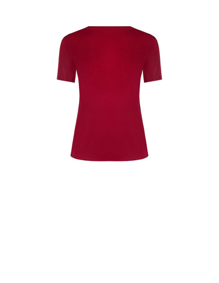 Regular T-shirt van katoen met reliëflogo Rinascimento