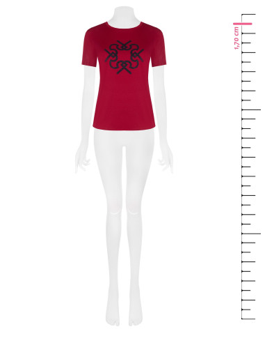 Regular T-shirt van katoen met reliëflogo Rinascimento