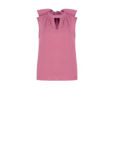 Vloeiende blouse van lyocellmix met strik aan de achterkant Rinascimento
