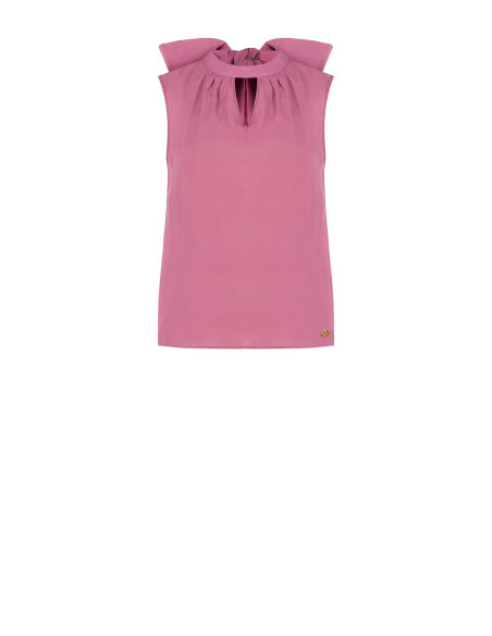 Vloeiende blouse van lyocellmix met strik aan de achterkant Rinascimento