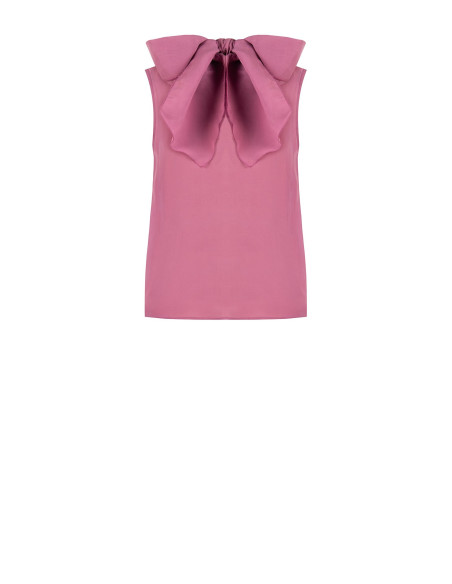 Vloeiende blouse van lyocellmix met strik aan de achterkant Rinascimento