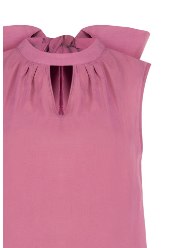 Vloeiende blouse van lyocellmix met strik aan de achterkant Rinascimento