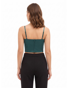 Bustier-croptop van satijn met baleinen Rinascimento 2