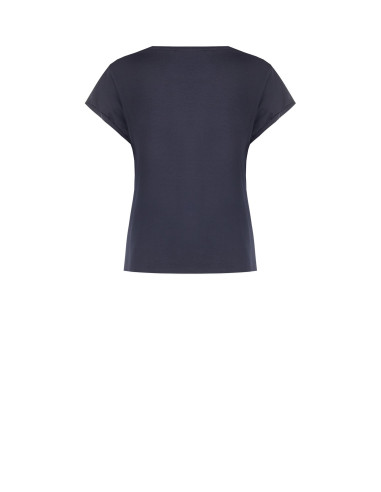 Regular T-shirt van katoenmix met de tekst ‘Dreamer’ in een fijne ketting Rinascimento