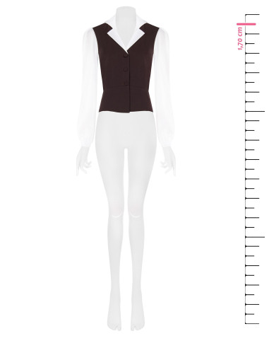 2-in-1-top met katoenen blouse en peplumgilet Rinascimento