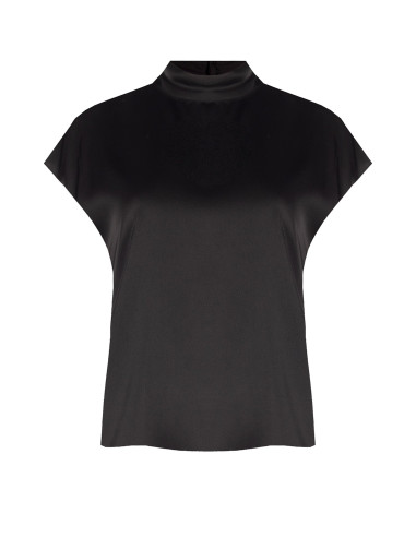 Ruime satijnen coltrui-blouse Rinascimento