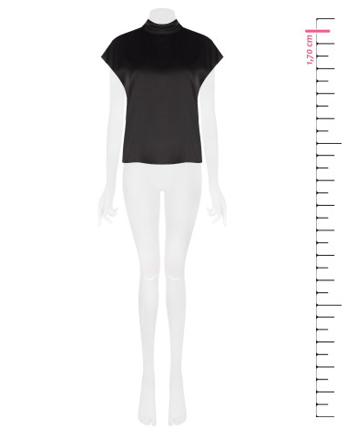 Ruime satijnen coltrui-blouse Rinascimento