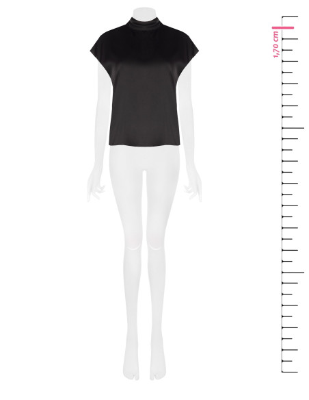 Ruime satijnen coltrui-blouse Rinascimento
