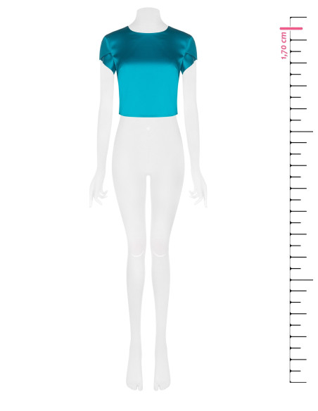 Crop top van gestructureerd satijn Rinascimento