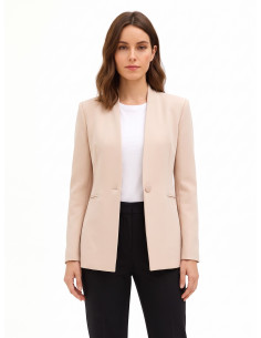 Getailleerde blazer van scuba-crêpe met bijpassende knoop Rinascimento