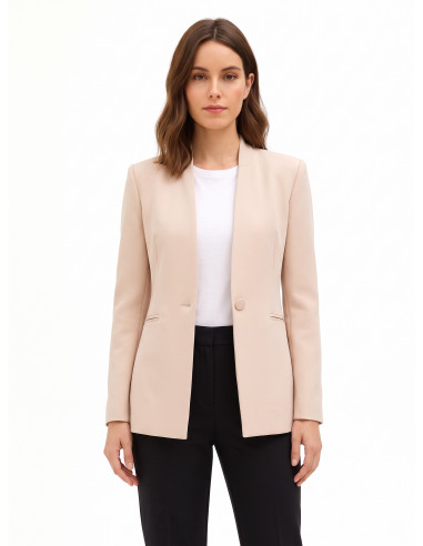 Getailleerde blazer van scuba-crêpe met bijpassende knoop Rinascimento