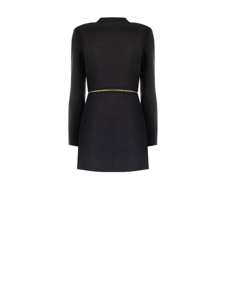 Middellange en cropped 2-in-1-jas van neopreen met ritssluiting in de taille Rinascimento