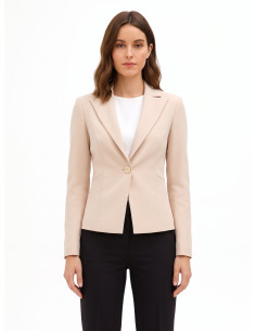 Korte getailleerde blazer van technische stof Rinascimento