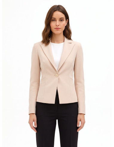 Korte getailleerde blazer van technische stof Rinascimento