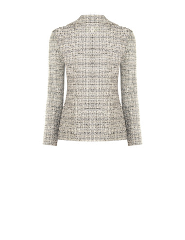 Tweed blazerjasje met logoknoop Rinascimento