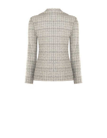 Tweed blazerjasje met logoknoop Rinascimento