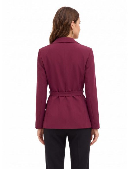 Blazer van cadi-stof met bijpassende ceintuur en studs Rinascimento