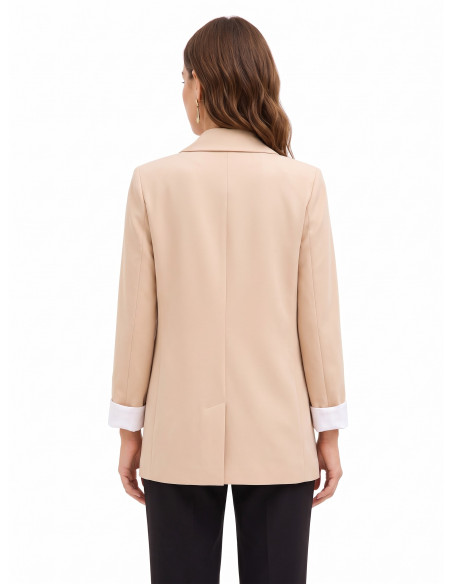 Blazer van katoenmix met revers Rinascimento