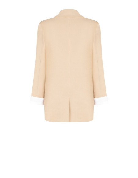 Blazer van katoenmix met revers Rinascimento