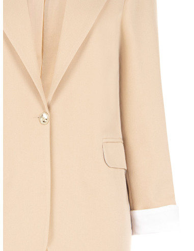 Blazer van katoenmix met revers Rinascimento