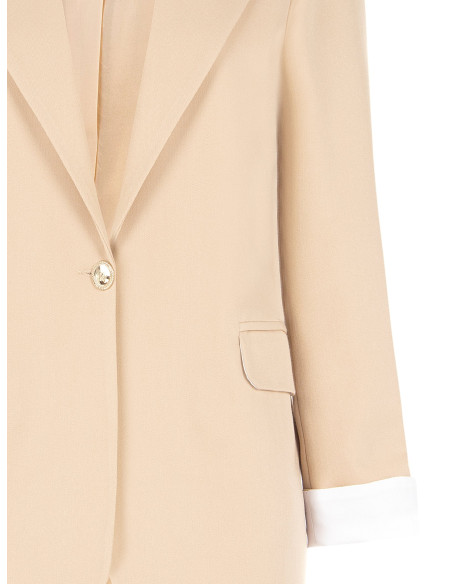 Blazer van katoenmix met revers Rinascimento