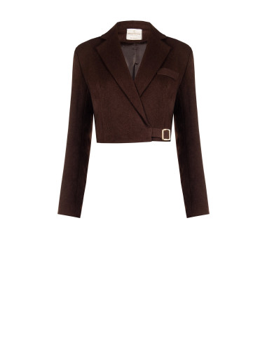 Crop-blazerjasje met riem Rinascimento