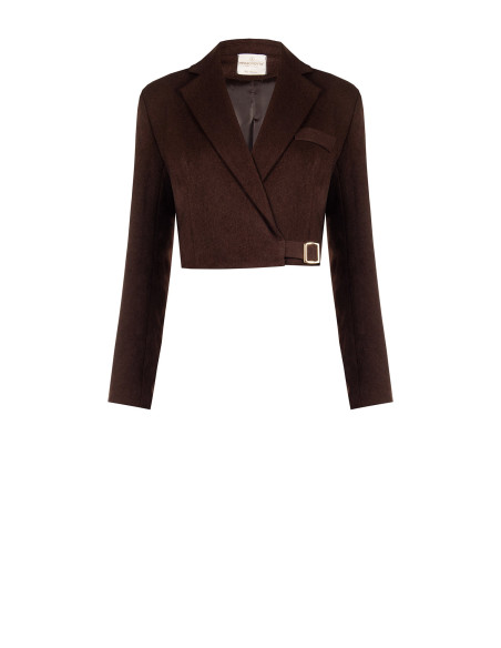Crop-blazerjasje met riem Rinascimento