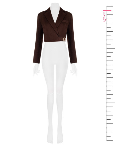 Crop-blazerjasje met riem Rinascimento
