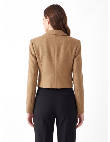 Korte blazer van een wolmix-twillstof Rinascimento