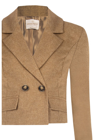 Korte blazer van een wolmix-twillstof Rinascimento